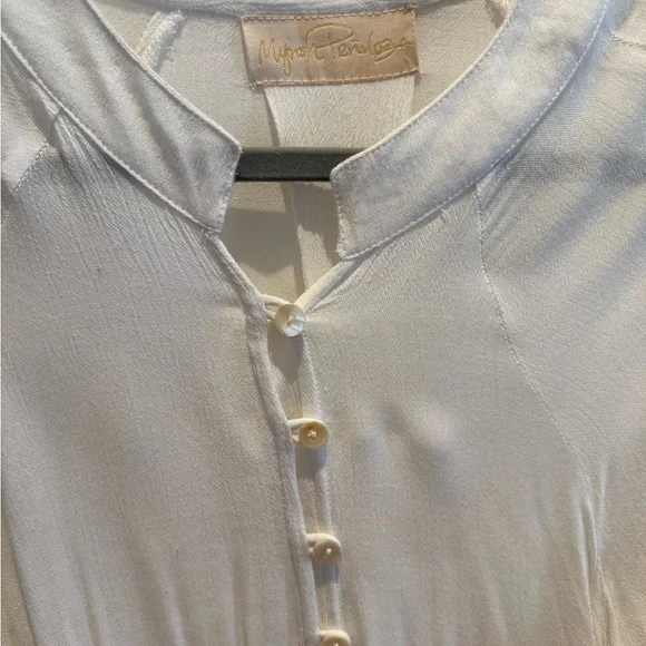 Myrah Penazolah White Button-Front Maxi Dress - Picture 4 of 4